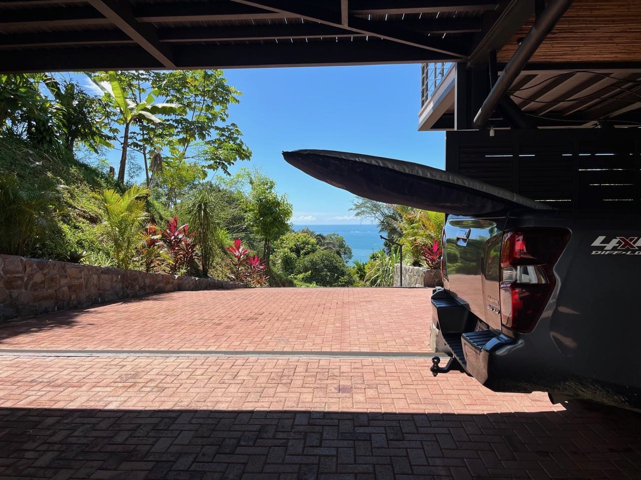 Tropical canopy near villa